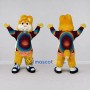 Custom Yellow and Multicolor Rodent in Rainbow Shirt Mascot Costume Adult Full Body Suit for School Events