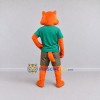 Custom Orange and Green Dog in T Shirt Mascot Costume Adult Full Body Suit for School Events Custom Orange and Green Dog in T Shirt Mascot Costume Adult Full Body Suit for School Events