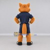 Custom Orange and Navy Blue Fox in Sportswear Mascot Costume Adult Full Body Suit for Sports Events Custom Orange and Navy Blue Fox in Sportswear Mascot Costume Adult Full Body Suit for Sports Events