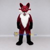 Custom Burgundy Black and White Fox Mascot Costume Adult Full Body Suit for Themed Parties Custom Burgundy Black and White Fox Mascot Costume Adult Full Body Suit for Themed Parties