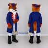 Custom Orange and Blue Fox in Tricorn Hat Mascot Costume Adult Full Body Suit for Themed Parties Custom Orange and Blue Fox in Tricorn Hat Mascot Costume Adult Full Body Suit for Themed Parties