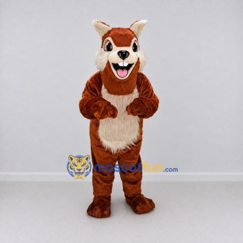Custom Brown and Cream Fox Mascot Costume Adult Full Body Suit for Wildlife Events