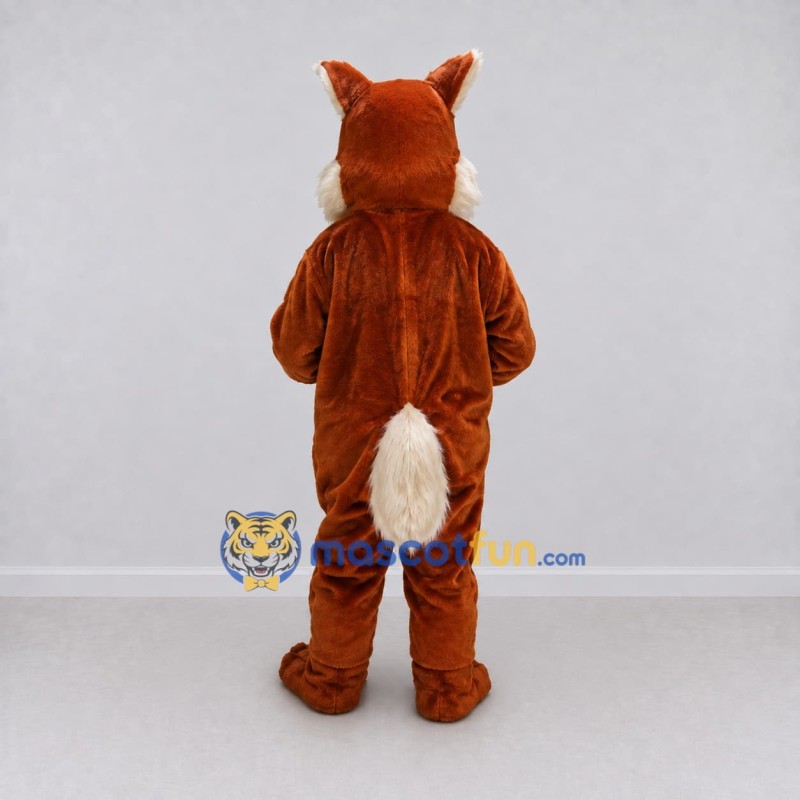 Custom Brown and Cream Fox Mascot Costume Adult Full Body Suit for Wildlife Events