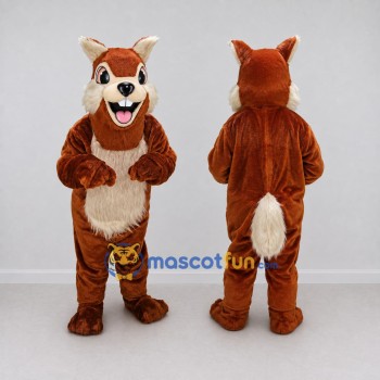 Custom Brown and Cream Fox Mascot Costume Adult Full Body Suit for Wildlife Events