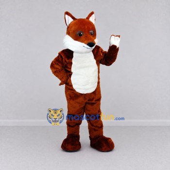 Custom Rust Brown and White Fox Mascot Costume Adult Full Body Suit for Wildlife Events Custom Rust Brown and White Fox Mascot Costume Adult Full Body Suit for Wildlife Events