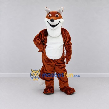 Custom Rust Brown and White Fox Mascot Costume Adult Full Body Suit for Wildlife Events Custom Rust Brown and White Fox Mascot Costume Adult Full Body Suit for Wildlife Events