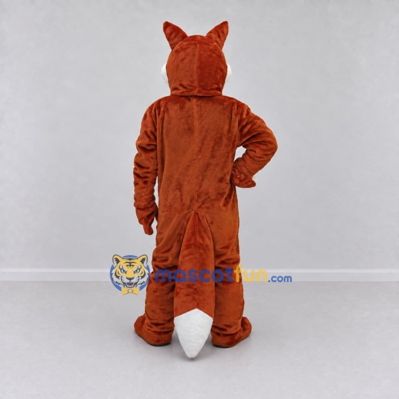 Custom Rust Brown and White Fox Mascot Costume Adult Full Body Suit for Wildlife Events Custom Rust Brown and White Fox Mascot Costume Adult Full Body Suit for Wildlife Events