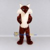 Custom Dark Brown and Cream Fox Mascot Costume Adult Full Body Suit for Wildlife Events