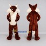 Custom Dark Brown and Cream Fox Mascot Costume Adult Full Body Suit for Wildlife Events