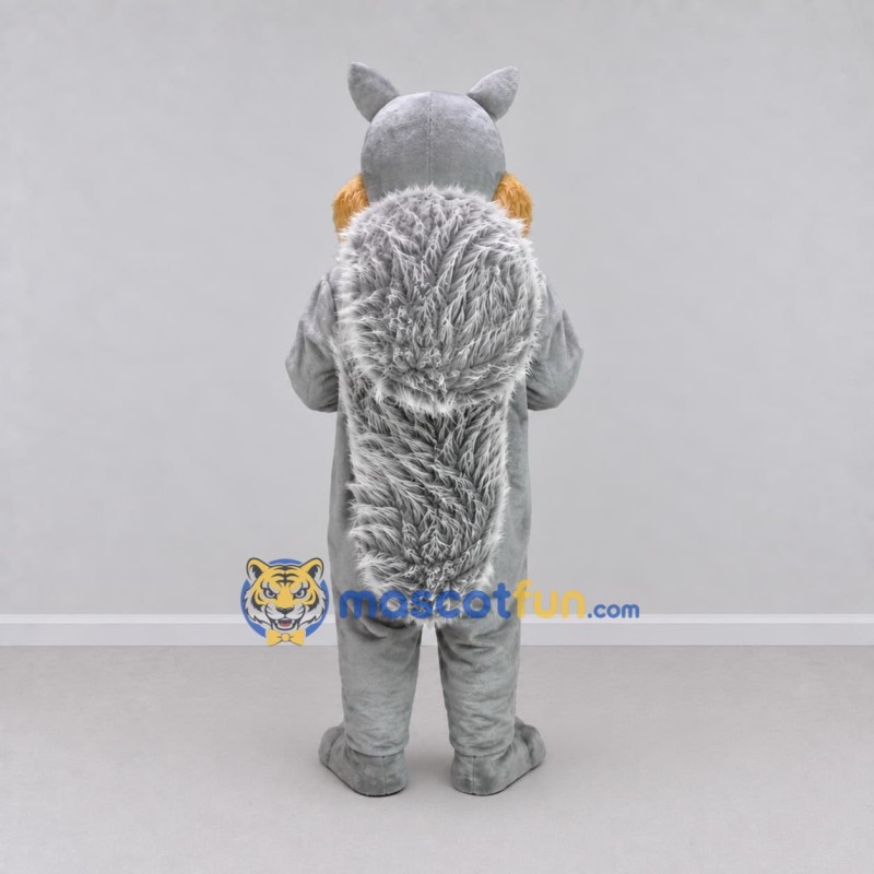 Custom Gray and Tan Squirrel Mascot Costume Adult Full Body Suit for Wildlife Events Custom Gray and Tan Squirrel Mascot Costume Adult Full Body Suit for Wildlife Events