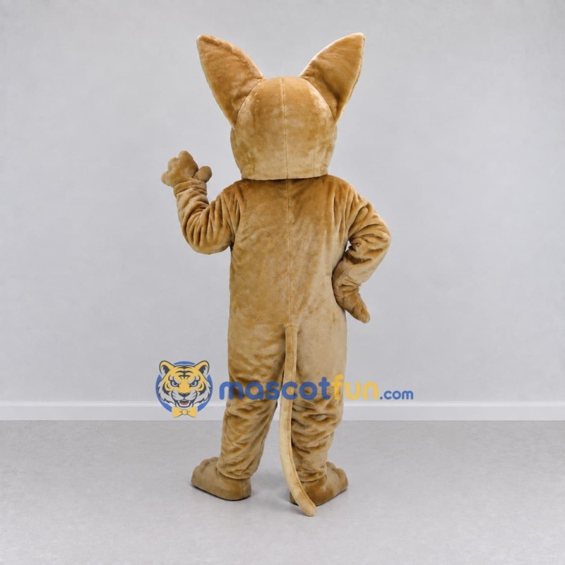 Custom Tan Canine Character Mascot Costume Adult Full Body Suit for Themed Parties Custom Tan Canine Character Mascot Costume Adult Full Body Suit for Themed Parties