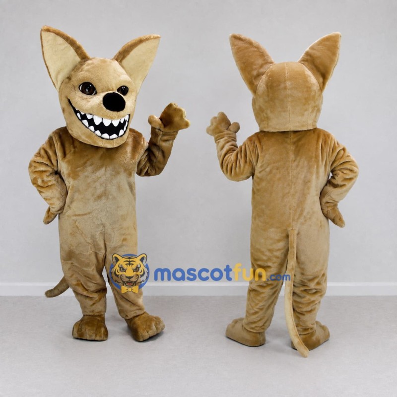 Custom Tan Canine Character Mascot Costume Adult Full Body Suit for Themed Parties Custom Tan Canine Character Mascot Costume Adult Full Body Suit for Themed Parties