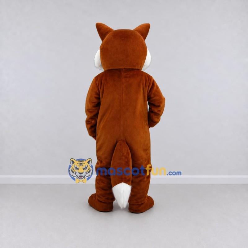 Custom Brown and White Fox Mascot Costume Adult Full Body Suit for Wildlife Events Custom Brown and White Fox Mascot Costume Adult Full Body Suit for Wildlife Events