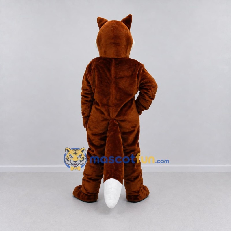 Custom Rust Brown and White Fox Mascot Costume Adult Full Body Suit for Wildlife Events Custom Rust Brown and White Fox Mascot Costume Adult Full Body Suit for Wildlife Events