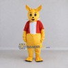 Custom Yellow and Red Kangaroo in Jacket Mascot Costume Adult Full Body Suit for School Events Custom Yellow and Red Kangaroo in Jacket Mascot Costume Adult Full Body Suit for School Events