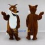 Custom Brown and White Fox Mascot Costume Adult Full Body Suit for School Events