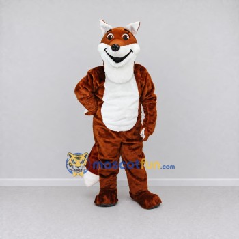 Custom Rust Brown and White Fox Mascot Costume Adult Full Body Suit for Wildlife Events Custom Rust Brown and White Fox Mascot Costume Adult Full Body Suit for Wildlife Events
