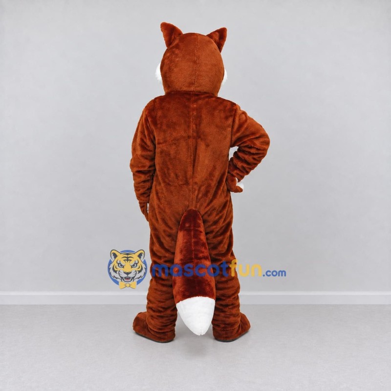 Custom Rust Brown and White Fox Mascot Costume Adult Full Body Suit for Wildlife Events Custom Rust Brown and White Fox Mascot Costume Adult Full Body Suit for Wildlife Events