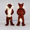 Custom Dark Brown and Cream Fox Mascot Costume Adult Full Body Suit for Wildlife Events