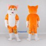 Custom Orange and White Cat Mascot Costume Adult Full Body Suit for Pet Events