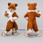 Custom Rust Brown and White Fox Mascot Costume Adult Full Body Suit for Wildlife Events