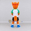 Custom Orange Green and White Fox in Sportswear Mascot Costume Adult Full Body Suit for Sports Events Custom Orange Green and White Fox in Sportswear Mascot Costume Adult Full Body Suit for Sports Events