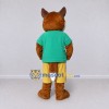 Custom Brown Green and Yellow Fox in Sportswear Mascot Costume Adult Full Body Suit for Sports Events Custom Brown Green and Yellow Fox in Sportswear Mascot Costume Adult Full Body Suit for Sports Events