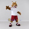 Custom Brown White and Maroon Canine Character in Sportswear Mascot Costume Adult Full Body Suit for Sports Events Custom Brown White and Maroon Canine Character in Sportswear Mascot Costume Adult Full Body Suit for Sports Events