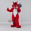 Custom Red Black and White Fantasy Canine Mascot Costume Adult Full Body Suit for Themed Parties