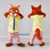 Custom Orange Yellow and Pink Fox in Shirt and Tie Mascot Costume Adult Full Body Suit for Themed Parties Custom Orange Yellow and Pink Fox in Shirt and Tie Mascot Costume Adult Full Body Suit for Themed Parties