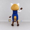Custom Tan White and Blue Red Panda in Skirt Suit Mascot Costume Adult Full Body Suit for Themed Parties Custom Tan White and Blue Red Panda in Skirt Suit Mascot Costume Adult Full Body Suit for Themed Parties