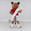 Custom Tan Red and White Spotted Cat in Sportswear Mascot Costume Adult Full Body Suit for Sports Events Custom Tan Red and White Spotted Cat in Sportswear Mascot Costume Adult Full Body Suit for Sports Events