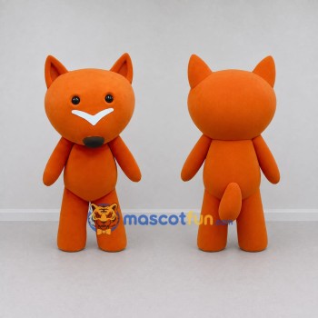 Custom Orange Fox Mascot Costume Adult Full Body Suit for School Events