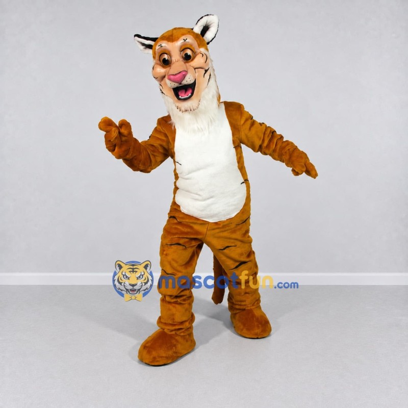 Custom Orange Black and White Tiger Mascot Costume Adult Full Body Suit for Wildlife Events