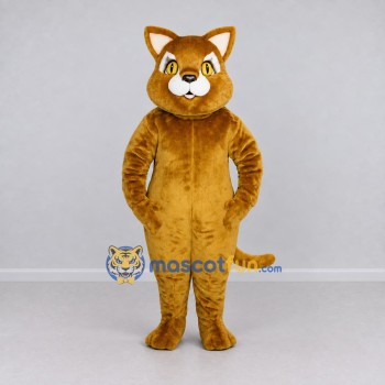 Custom Golden Brown Cat Mascot Costume Adult Full Body Suit for Pet Events