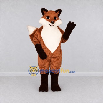 Custom Brown and White Fox Mascot Costume Adult Full Body Suit for Wildlife Events Custom Brown and White Fox Mascot Costume Adult Full Body Suit for Wildlife Events