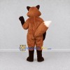Custom Brown and White Fox Mascot Costume Adult Full Body Suit for Wildlife Events Custom Brown and White Fox Mascot Costume Adult Full Body Suit for Wildlife Events