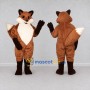 Custom Brown and White Fox Mascot Costume Adult Full Body Suit for Wildlife Events