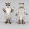 Custom Gray and White Fox Mascot Costume Adult Full Body Suit for Wildlife Events Custom Gray and White Fox Mascot Costume Adult Full Body Suit for Wildlife Events