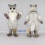 Custom Gray and White Fox Mascot Costume Adult Full Body Suit for Wildlife Events