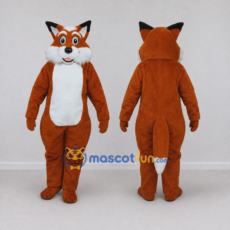Custom Orange and White Fox Mascot Costume Adult Full Body Suit for Wildlife Events Custom Orange and White Fox Mascot Costume Adult Full Body Suit for Wildlife Events