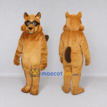 Custom Golden Brown Canine Character Mascot Costume Adult Full Body Suit for Wildlife Events