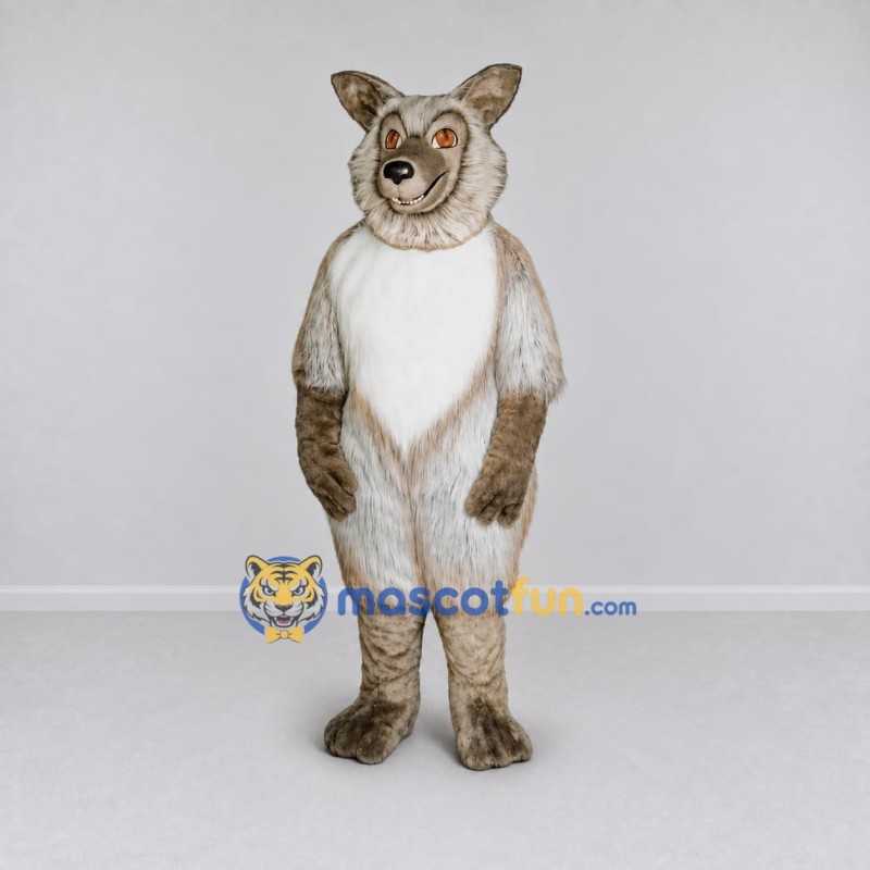 Custom Gray and White Wolf Mascot Costume Adult Full Body Suit for Wildlife Events Custom Gray and White Wolf Mascot Costume Adult Full Body Suit for Wildlife Events