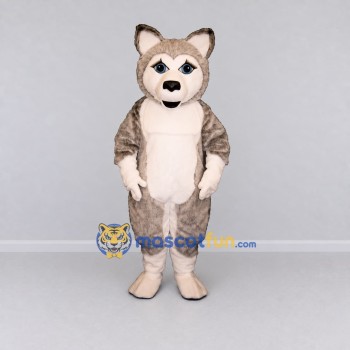 Custom Gray and White Husky Dog Mascot Costume Adult Full Body Suit for Pet Events Custom Gray and White Husky Dog Mascot Costume Adult Full Body Suit for Pet Events
