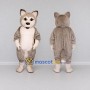 Custom Gray and White Husky Dog Mascot Costume Adult Full Body Suit for Pet Events