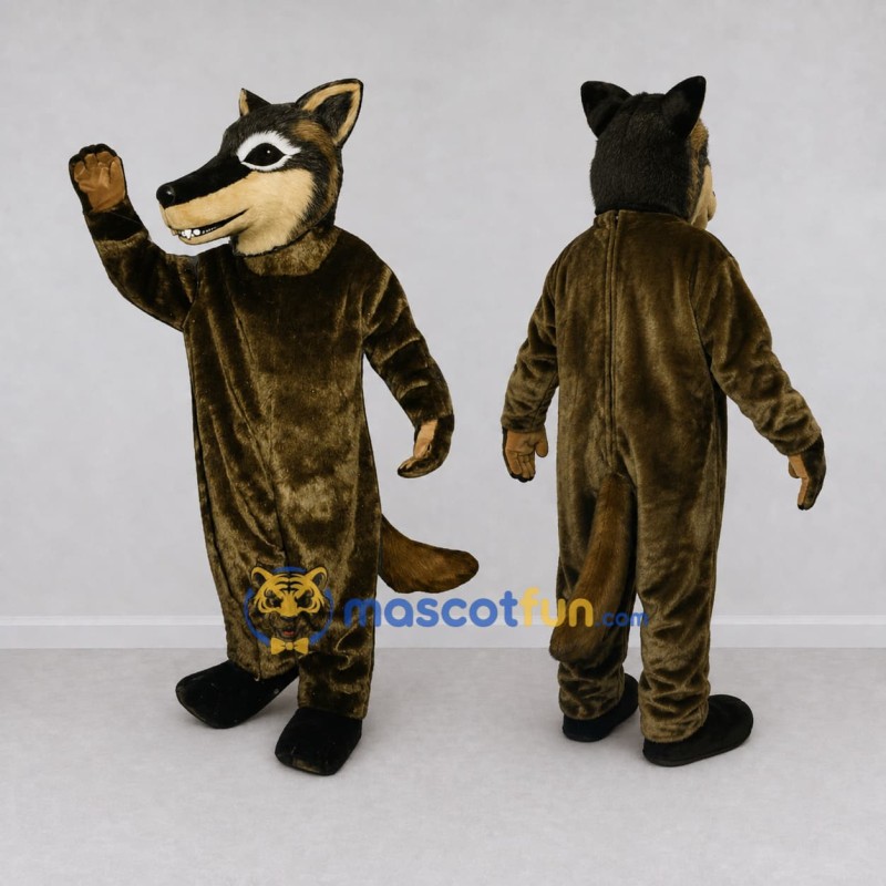 Custom Brown Black and Tan German Shepherd Dog Mascot Costume Adult Full Body Suit for Pet Events Custom Brown Black and Tan German Shepherd Dog Mascot Costume Adult Full Body Suit for Pet Events