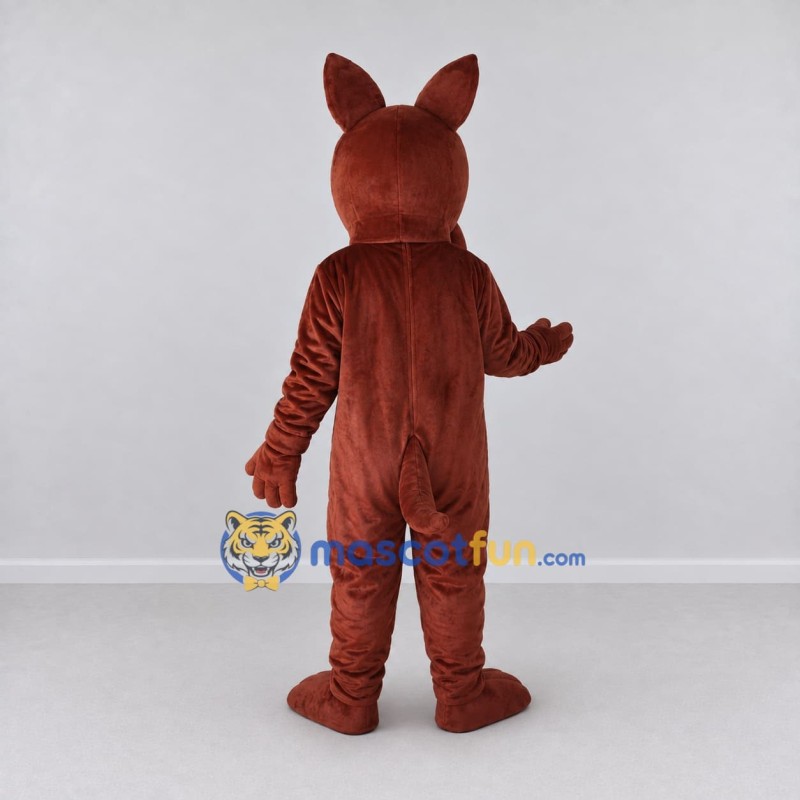 Custom Reddish Brown Dog Mascot Costume Adult Full Body Suit for School Events Custom Reddish Brown Dog Mascot Costume Adult Full Body Suit for School Events