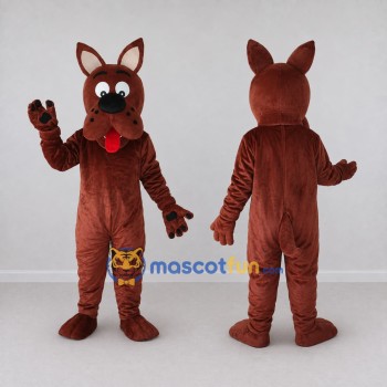 Custom Reddish Brown Dog Mascot Costume Adult Full Body Suit for School Events