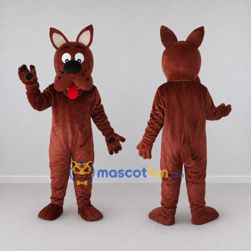 Custom Reddish Brown Dog Mascot Costume Adult Full Body Suit for School Events Custom Reddish Brown Dog Mascot Costume Adult Full Body Suit for School Events
