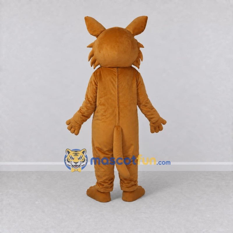 Custom Tan Wild Cat Mascot Costume Adult Full Body Suit for Wildlife Events Custom Tan Wild Cat Mascot Costume Adult Full Body Suit for Wildlife Events
